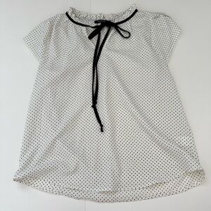 Papermoon Polka Dot Top with Black Tie
